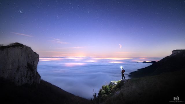 Vallée du Rhône dans le brouillard